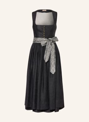 Gottseidank Lněná Dirndl Monika tmavě modrá / krémová