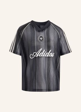 Adidas Originals Pletené Tričko Adidas Originals Summer Glow Knitted Oversized Jersey tmavě šedá / bílá / černá