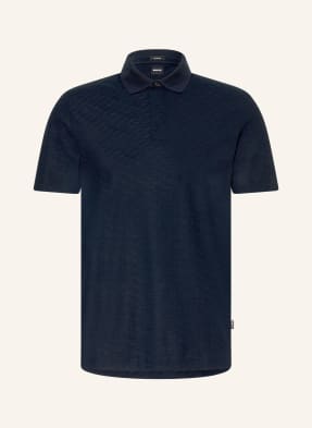 Boss Strick-Poloshirt Pack blau