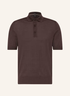 Boss Strick-Poloshirt Nolano braun