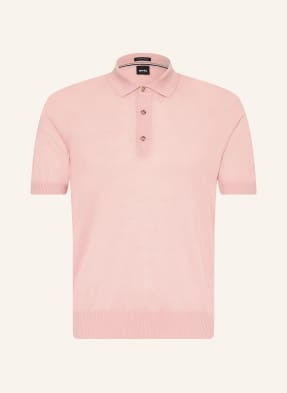 Boss Strick-Poloshirt Nolano rosa