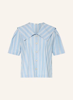 Marc O'polo Denim Košilová Blůza tmavě modrá / tmavě oranžová / bílá