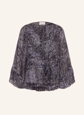 Isabel Marant Blůza Tekia S 3/4 Rukávy černá / světle fialová / tmavě fialová