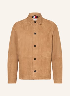 Tommy Hilfiger Kožená Bunda hnědá