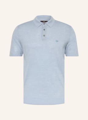 Fynch-Hatton Pletené Polo Tričko tmavě modrá