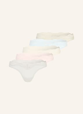 Skims 5ks Balení Tanga Fits Everybody Lace ivory pearl bow mult