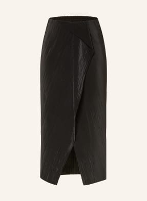 Calvin Klein Plisseerock In Wickeloptik schwarz
