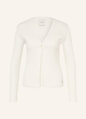 Calvin Klein Set: Stricktop Und Strickjacke weiss