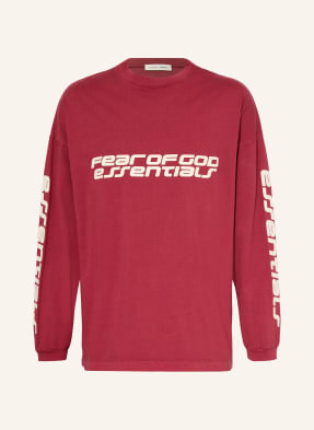 Essentials - Fear Of God Tričko S Dlouhým Rukávem tmavě červená