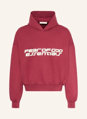 Essentials - Fear Of God Mikina S Kapucí tmavě červená