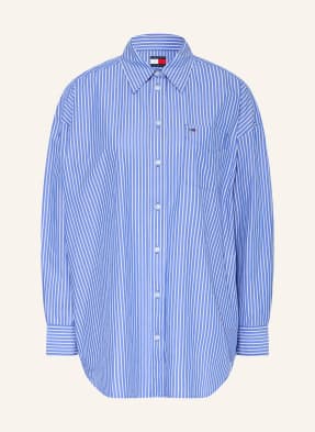 Tommy Jeans Košilová Blůza modrá / bílá