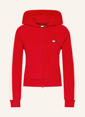 Tommy Jeans Mikina červená / bílá