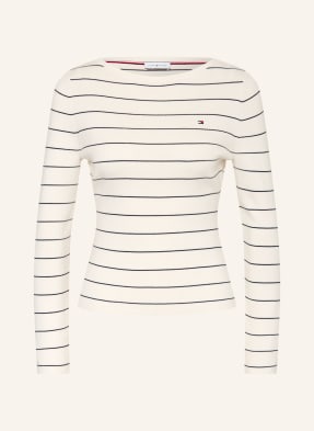 Tommy Hilfiger Tričko S Dlouhým Rukávem bílá / tmavě modrá