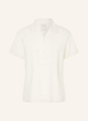 Calvin Klein Kurzarmhemd Classic Fit Mit Leinen weiss