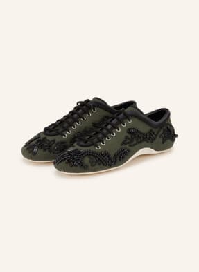 Dries Van Noten Tenisky S Flitry A Ozdobnými Kamínky tmavě zelená