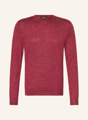 Zegna Svetr S Hedvábím A Kašmírem růžová