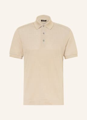 Zegna Polo Tričko Piqué S Hedvábím béžová