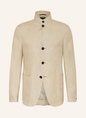 Zegna Lněné Sako Slim Fit béžová
