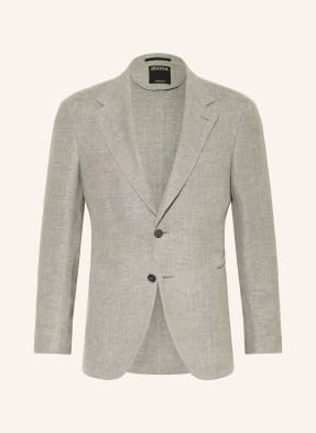 Zegna Sako Extra Slim Fit S Lnem šedá