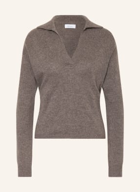 Darling Harbour Strick-Poloshirt Aus Cashmere braun