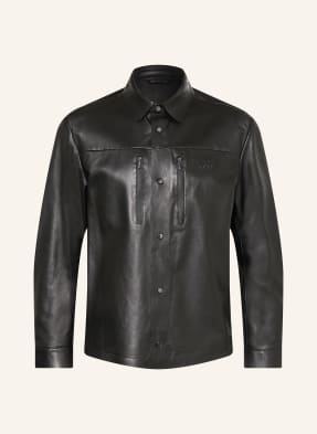 Boss Lederjacke schwarz