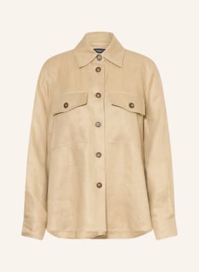 Weekend Max Mara Lněná Košile Pomposa velbloudí
