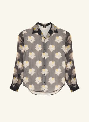 Fendi Hedvábná Košile Comfort Fit černá / žlutá / bílá