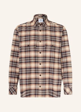 Bogner Flanelová Košile Heiko Comfort Fit béžová / hnědá / tmavě modrá