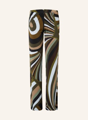Pucci Jerseyové Kalhoty olivová / hnědá / tmavě modrá