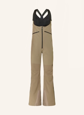 Peak Performance Softshellové Lyžařské Kalhoty Stretch Bib světle hnědá / černá