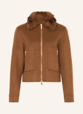 Riani Jacke Mit Abnehmbarem Kunstfell braun