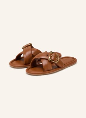 Ferragamo Pantofle Elyzia hnědá