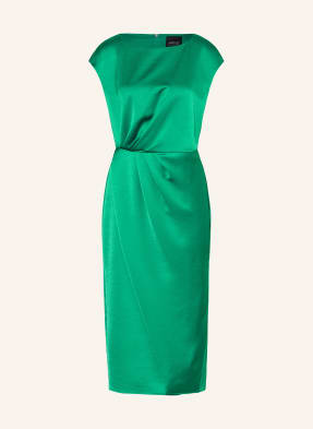 Marc Cain Saténové Pouzdrové Šaty 553 pepper green