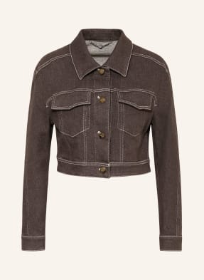 Marc Cain Jeansjacke Mit Glitzergarn braun
