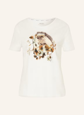 Marc Cain T-Shirt Mit Schmucksteinen Und Pailletten weiss