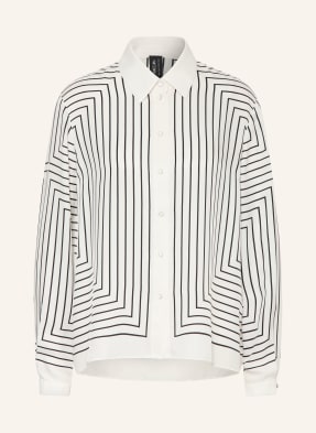 Marc Cain Košilová Blůza S Hedvábím 190 white and black
