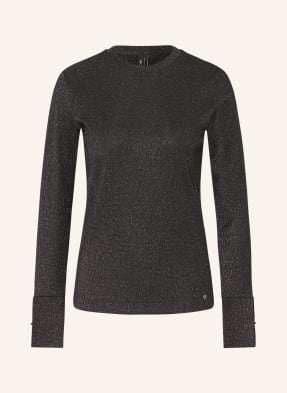 Marc Cain Tričko S Dlouhým Rukávem S Třpytivou Přízí 900 black new