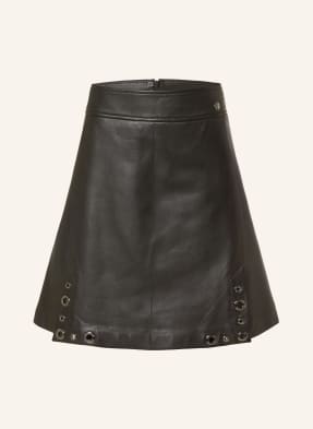 Marc Cain Kožená Sukně S Cvočky 900 black new