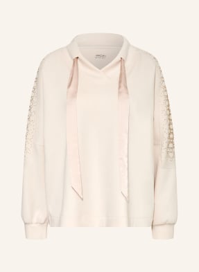 Marc Cain Sweatshirt Mit Schmucksteinen beige