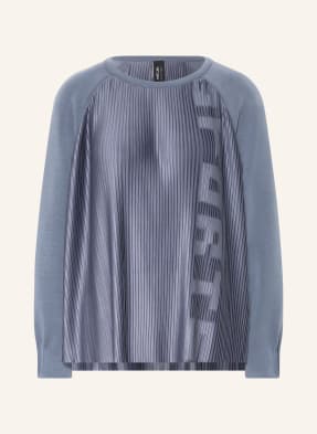 Marc Cain Sweatshirt Mit Plissees blau