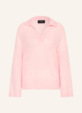 Marc Cain Strick-Poloshirt Mit Alpaka Und Mohair rosa