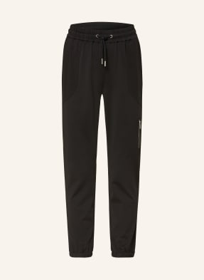 Monari Kalhoty Ve Stylu Joggingových Kalhot černá / stříbrná