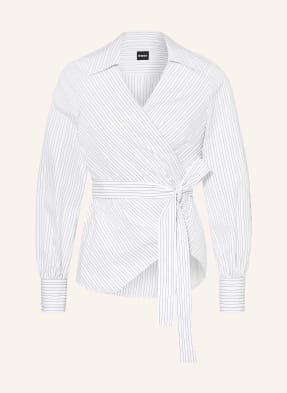 Boss Wickelbluse Bekania weiss