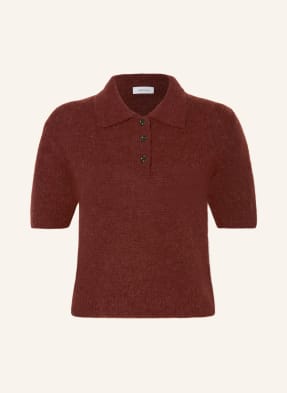 Darling Harbour Pletené Polo Tričko S Alpakou wood brown