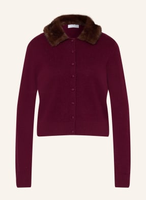 Darling Harbour Strickjacke Mit Abnehmbarem Kragen rot