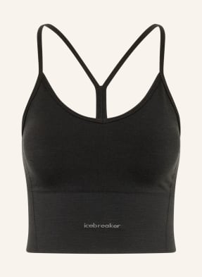 Icebreaker Sportovní Podprsenka 260 Zoneknit Seamless S Merino Vlnou černá