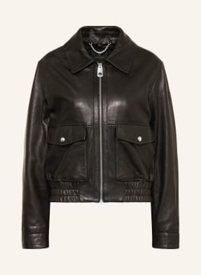 Belstaff Kožená Bunda Raya černá