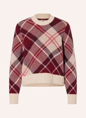 Barbour Svetr Stevie tmavě červená / béžová / červená