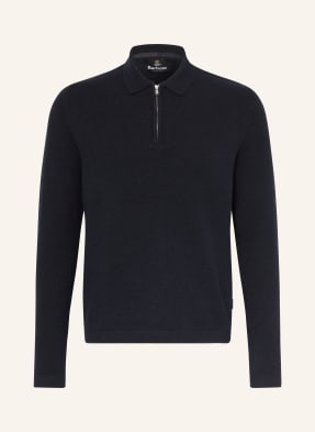 Barbour Strick-Poloshirt blau