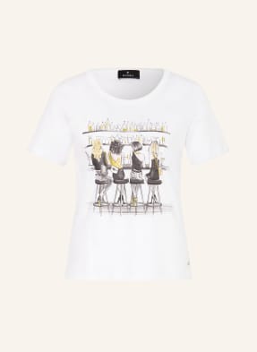 Monari T-Shirt Mit Schmucksteinen weiss